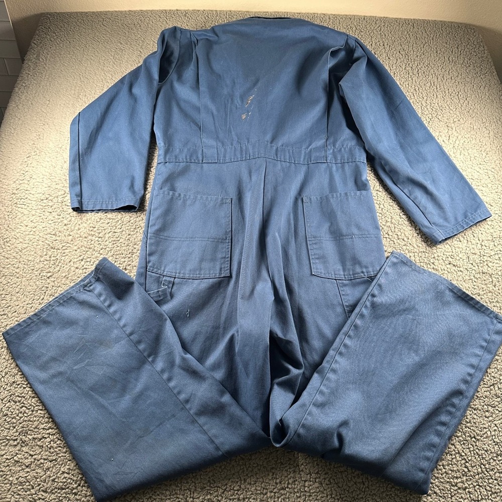 Vtg Ben Davis Coveralls Mens 40R Blue Workwear Painter One Piece Made In USA - Picture 9 of 15